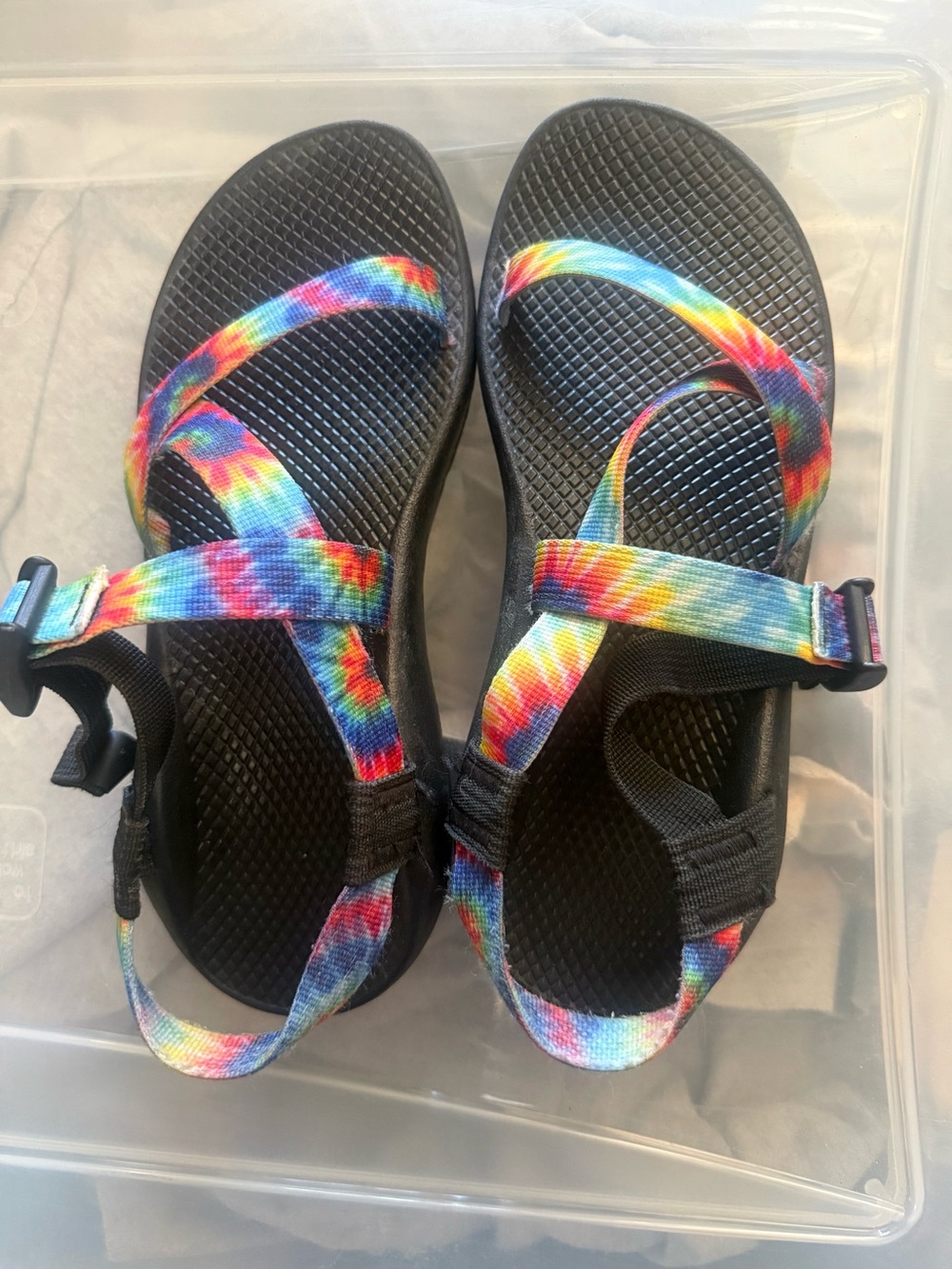 Tie dye chacos